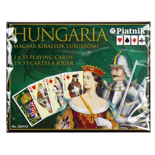 Hungaria - Magyar királyok 2x55 lapos luxus römikártya - Piatnik