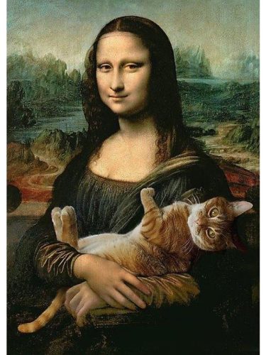 Trefl Mona Lisa és a doromboló cicája - 500 db-os puzzle 37294