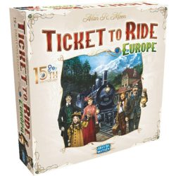 Ticket to Ride Európa társasjáték 15. jubileumi kiadás